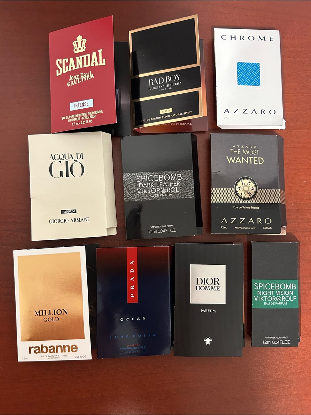 10 pieces Assorted Men's samples spray